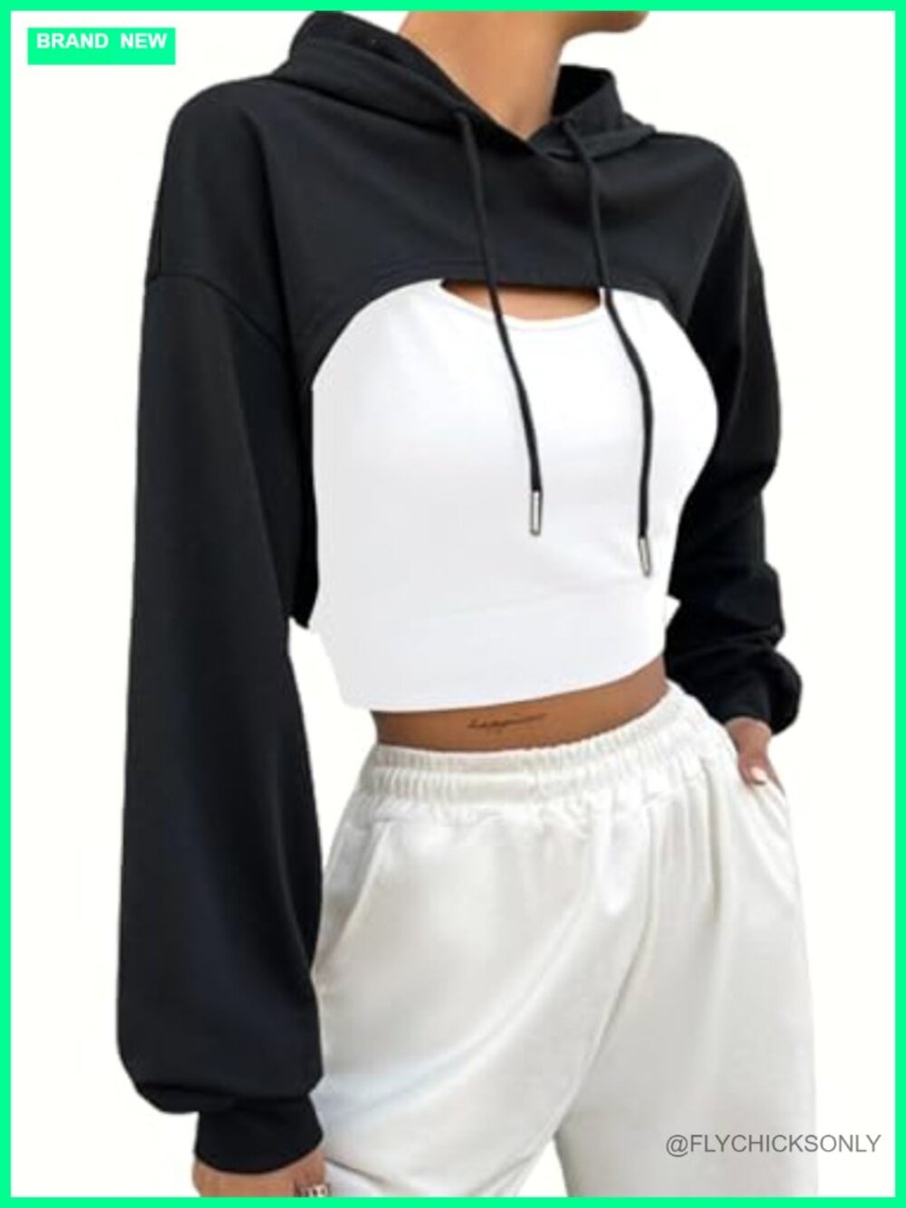 Super Cropped Hoodie Long Sleeve Workout Top